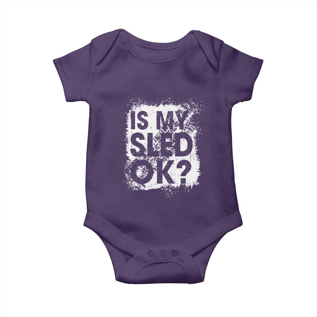 Funny Snowmobile Baby Onesie Is My Sled Ok Winter Sport Snowmobile Track TS11 Purple Print Your Wear