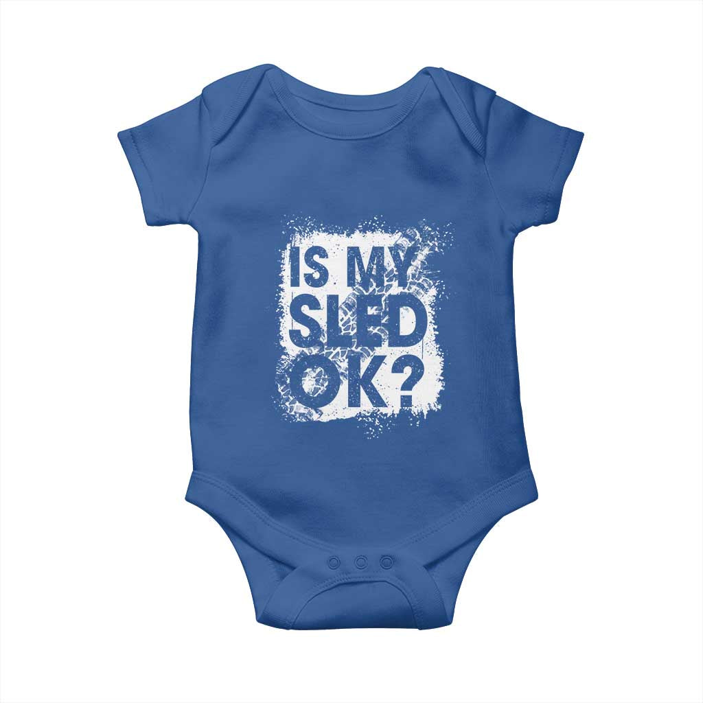 Funny Snowmobile Baby Onesie Is My Sled Ok Winter Sport Snowmobile Track TS11 Royal Blue Print Your Wear