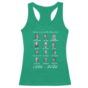 Celebrating 100 Years Of Black History Month 1926 2026 Racerback Tank Top Black Leaders TS11 Irish Green Print Your Wear