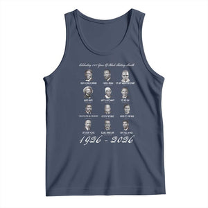 Celebrating 100 Years Of Black History Month 1926 2026 Tank Top Black Leaders TS11 Navy Print Your Wear