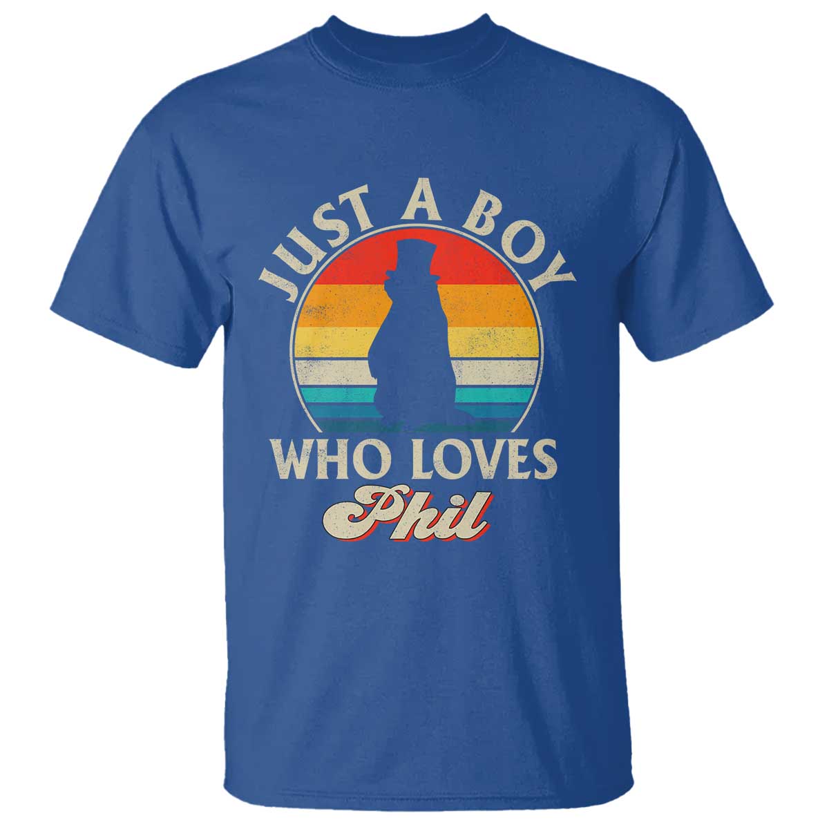 Funny Just A Boy Who Loves Phil Groundhog T Shirt Punxsy Woodchuck Day Lover TS11 Royal Blue Print Your Wear