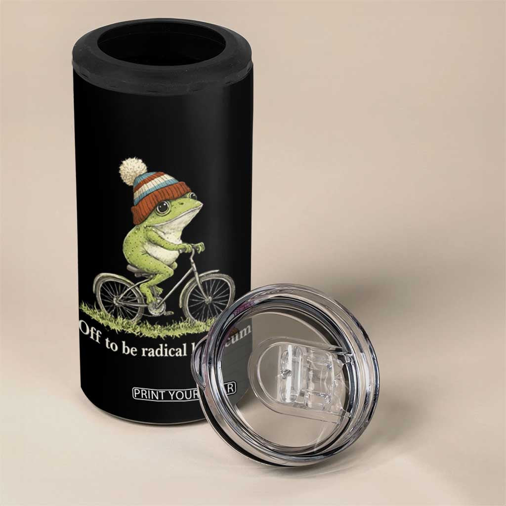 Off To Be Radical Left Scum 4 in 1 Can Cooler Tumbler Funny Frog Resistance TS11 Print Your Wear