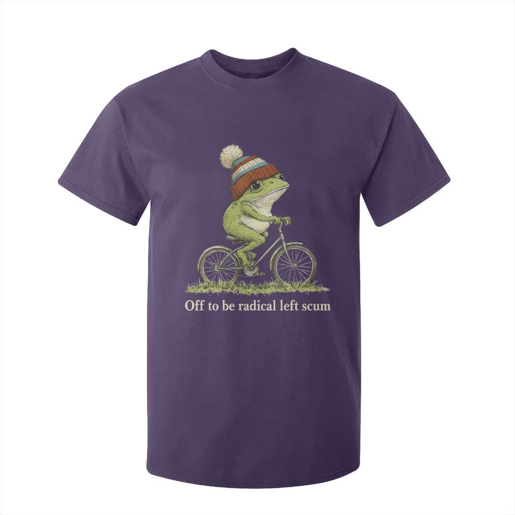 Off To Be Radical Left Scum T Shirt For Kid Funny Frog Resistance TS11 Purple Print Your Wear