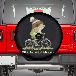 Off To Be Radical Left Scum Spare Tire Cover Funny Frog Resistance TS11 Black Print Your Wear
