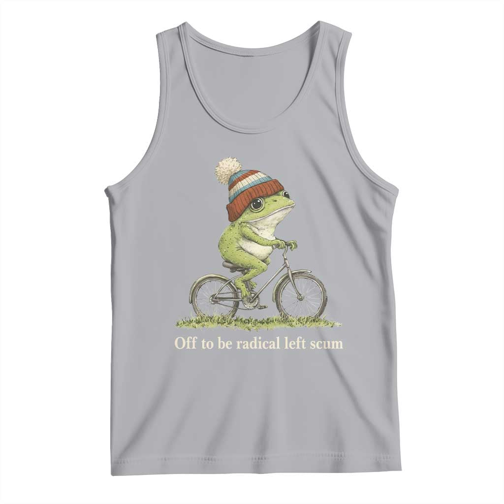 Off To Be Radical Left Scum Tank Top Funny Frog Resistance TS11 Athletic Heather Print Your Wear