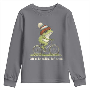 Off To Be Radical Left Scum Youth Sweatshirt Funny Frog Resistance TS11 Charcoal Print Your Wear