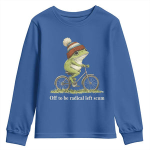 Off To Be Radical Left Scum Youth Sweatshirt Funny Frog Resistance TS11 Royal Blue Print Your Wear