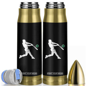 St Patricks Day Baseball Batter Silhouette Shamrock Bullet Tumbler TS11 Black Print Your Wear