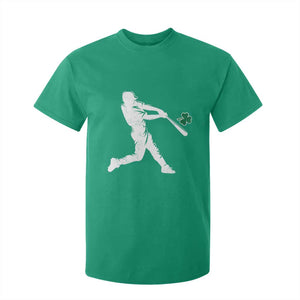 St Patricks Day Baseball Batter Silhouette Shamrock T Shirt For Kid TS11 Irish Green Print Your Wear