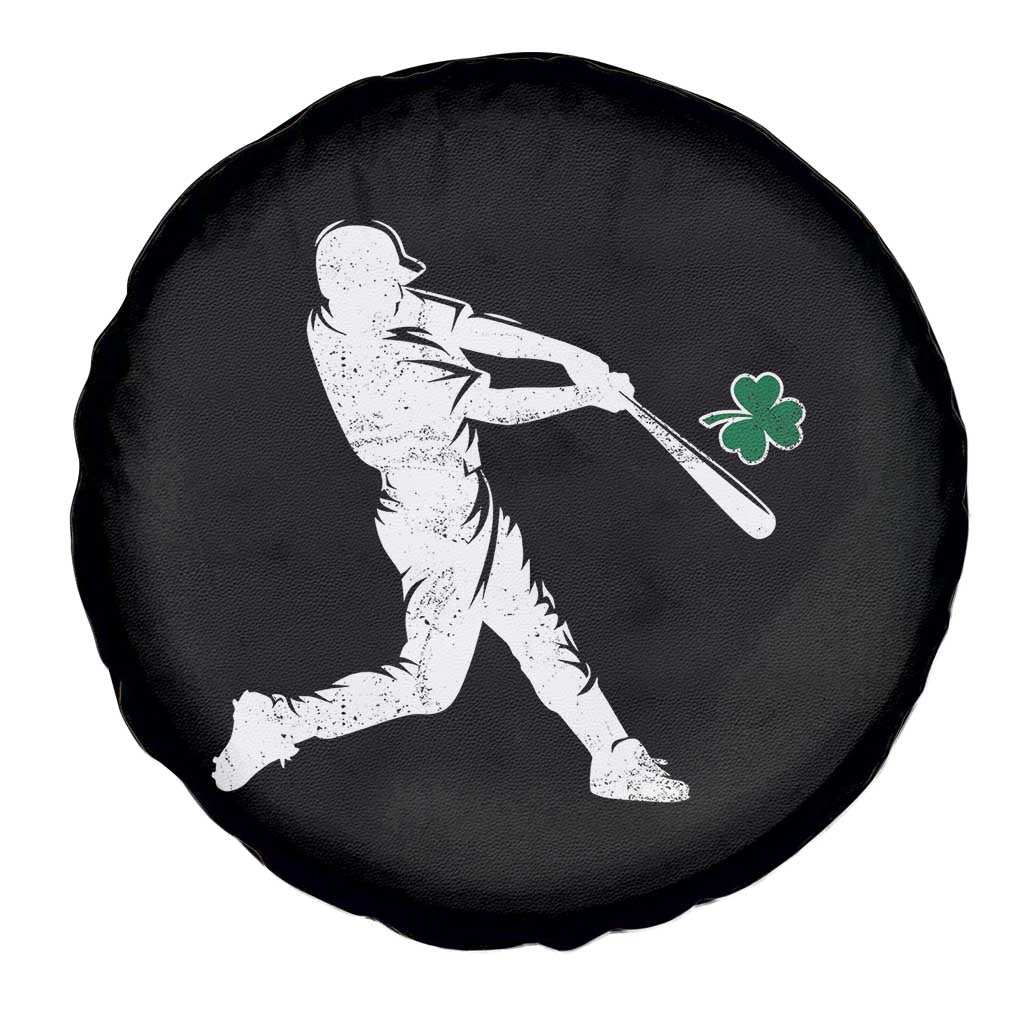 St Patricks Day Baseball Batter Silhouette Shamrock Spare Tire Cover TS11 Print Your Wear