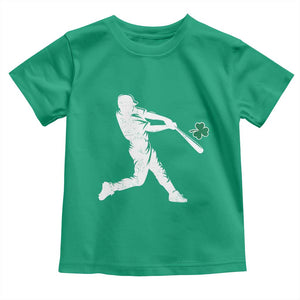 St Patricks Day Baseball Batter Silhouette Shamrock Toddler T Shirt TS11 Irish Green Print Your Wear