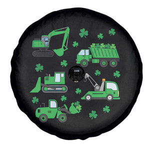 Funny St Patricks Day Construction Trucks Irish Shamrock Spare Tire Cover TS11 Print Your Wear
