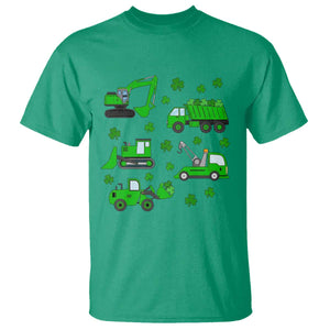 Funny St Patricks Day Construction Trucks Irish Shamrock T Shirt TS11 Irish Green Print Your Wear