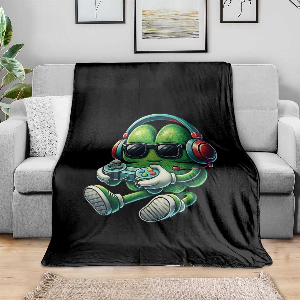 Funny Video Game Shamrock St Patricks Day Gamer Throw Blanket TS11 Print Your Wear