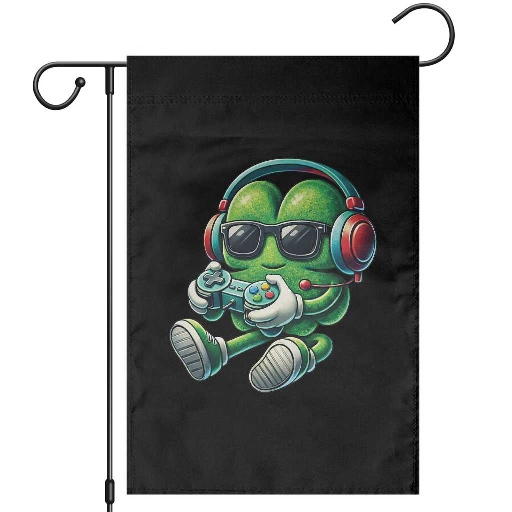 Funny Video Game Shamrock St Patricks Day Gamer Garden Flag TS11 Black Print Your Wear