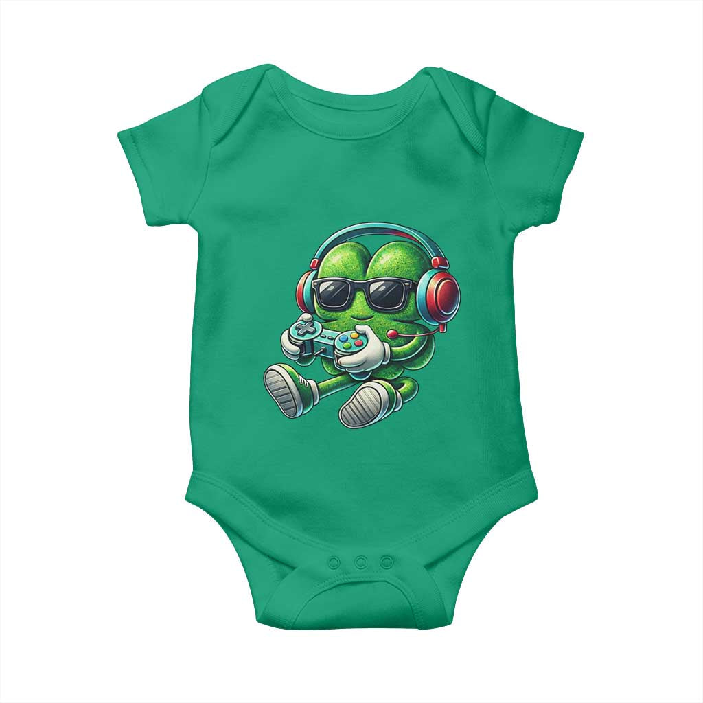 Funny Video Game Shamrock St Patricks Day Gamer Baby Onesie TS11 Irish Green Print Your Wear