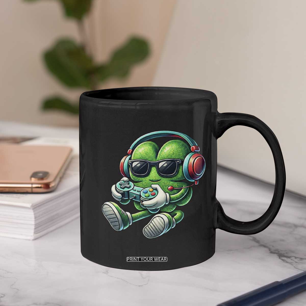 Funny Video Game Shamrock St Patricks Day Gamer Coffee Mug TS11 Print Your Wear