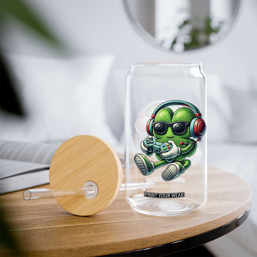Funny Video Game Shamrock St Patricks Day Gamer Glass Can TS11 Print Your Wear