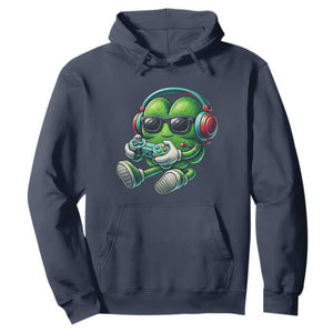 Funny Video Game Shamrock St Patricks Day Gamer Hoodie TS11 Navy Print Your Wear