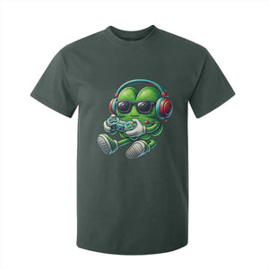 Funny Video Game Shamrock St Patricks Day Gamer T Shirt For Kid TS11 Dark Forest Green Print Your Wear
