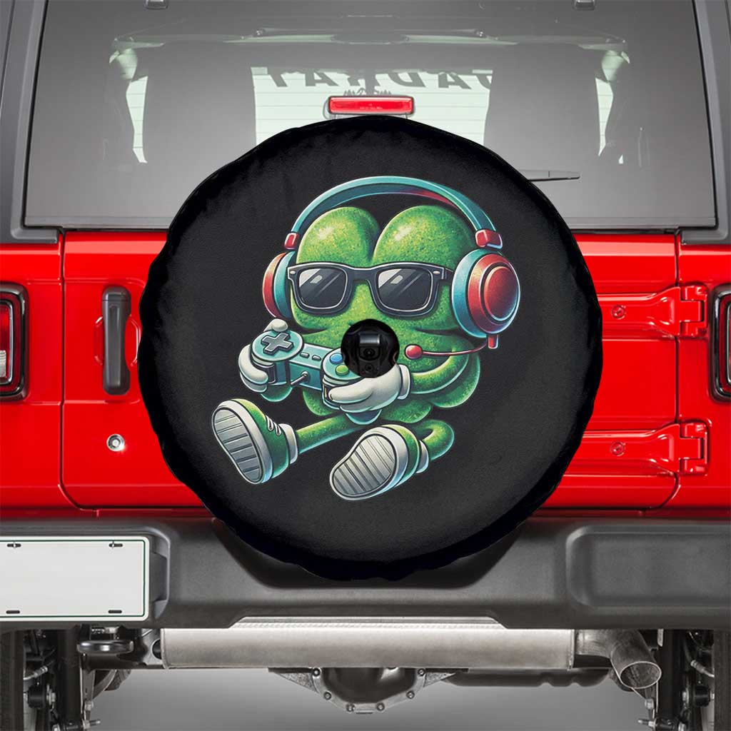 Funny Video Game Shamrock St Patricks Day Gamer Spare Tire Cover TS11 Black Print Your Wear