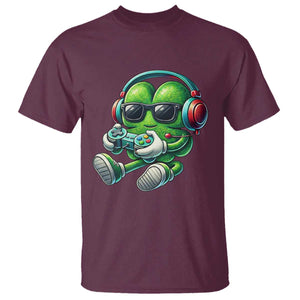 Funny Video Game Shamrock St Patricks Day Gamer T Shirt TS11 Maroon Print Your Wear
