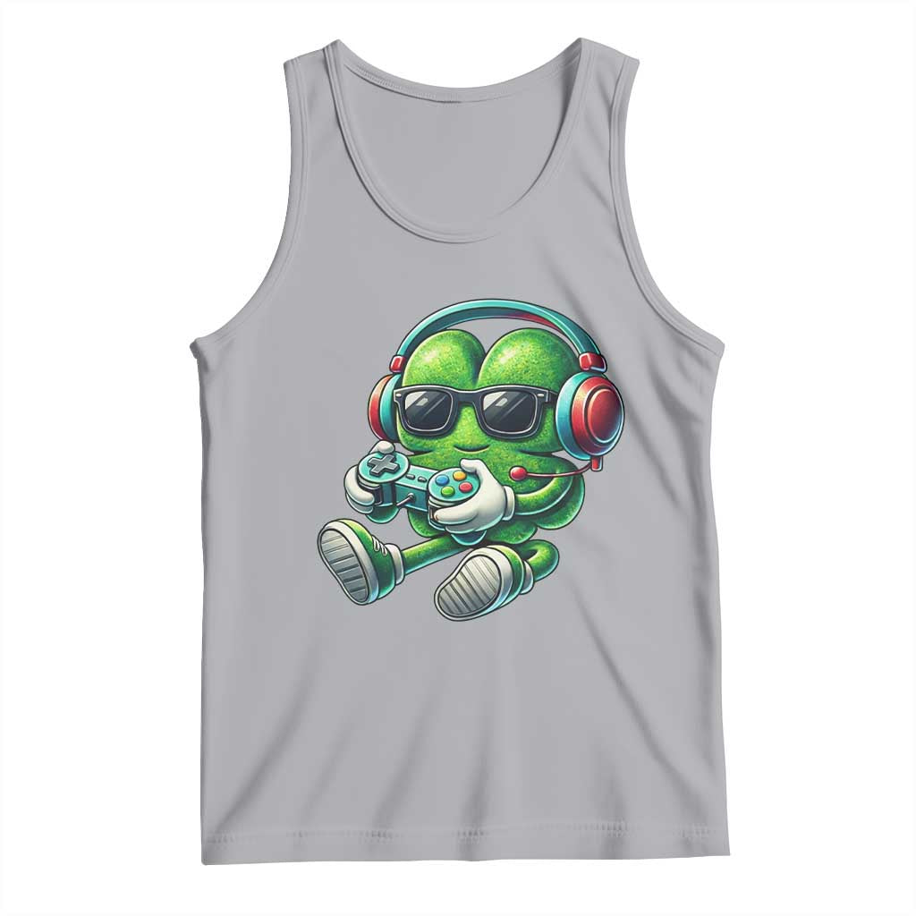 Funny Video Game Shamrock St Patricks Day Gamer Tank Top TS11 Athletic Heather Print Your Wear