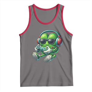 Funny Video Game Shamrock St Patricks Day Gamer Tank Top TS11 Deep Heather Red Print Your Wear