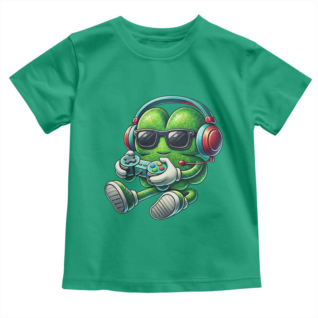 Funny Video Game Shamrock St Patricks Day Gamer Toddler T Shirt TS11 Irish Green Print Your Wear