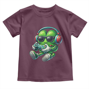 Funny Video Game Shamrock St Patricks Day Gamer Toddler T Shirt TS11 Maroon Print Your Wear