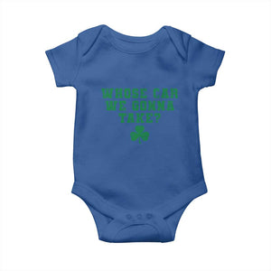 Funny Whose Car We Gonna Take Meme Shamrock Baby Onesie TS11 Royal Blue Print Your Wear