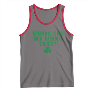 Funny Whose Car We Gonna Take Meme Shamrock Tank Top TS11 Deep Heather Red Print Your Wear