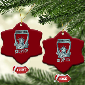 Be Pretti Good Stop Ice Ceramic Ornament Statue Of Liberty Minneapolis Protest TS11 Print Your Wear