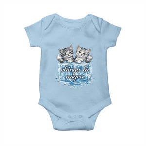 Chinga La Migra Baby Onesie Cute Cat Melting Ice Pro Immigrant TS11 Light Blue Print Your Wear