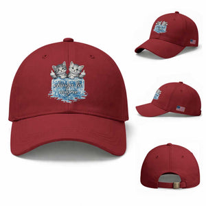 Chinga La Migra Baseball Cap Cute Cat Melting Ice Pro Immigrant TS11 Baseball Cap Universal Fit Cherry Red Print Your Wear