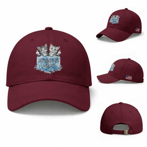 Chinga La Migra Baseball Cap Cute Cat Melting Ice Pro Immigrant TS11 Baseball Cap Universal Fit Maroon Print Your Wear