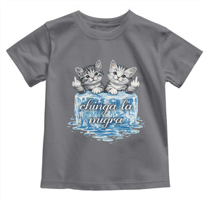 Chinga La Migra Toddler T Shirt Cute Cat Melting Ice Pro Immigrant TS11 Charcoal Print Your Wear