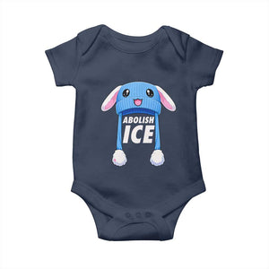 Abolish Ice Baby Onesie Blue Bunny Hat Pro Immigrant Resist Minnesota TS11 Navy Print Your Wear
