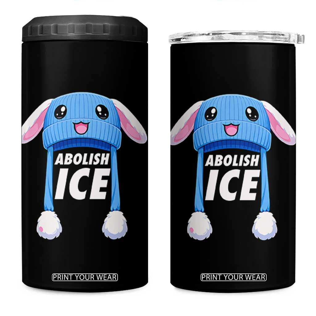 Abolish Ice 4 in 1 Can Cooler Tumbler Blue Bunny Hat Pro Immigrant Resist Minnesota TS11 One Size: 16 oz Black Print Your Wear