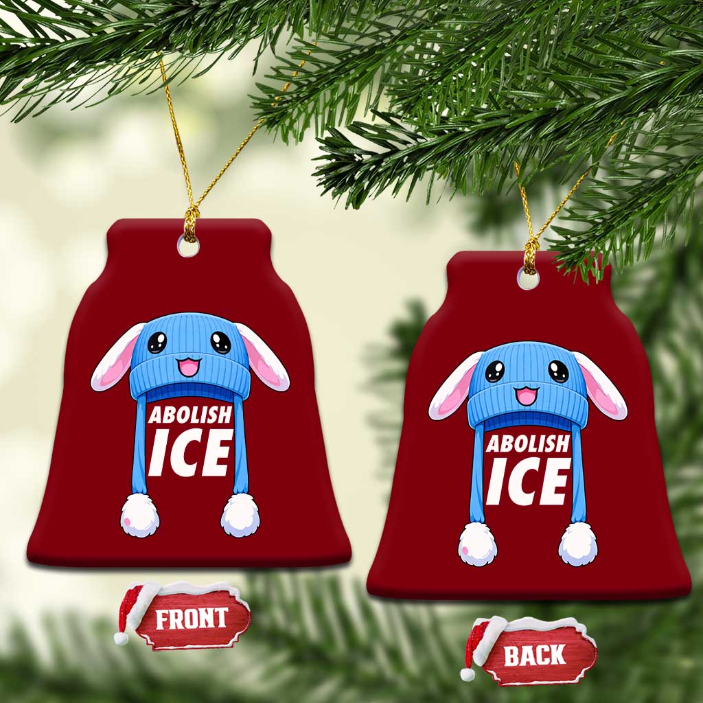 Abolish Ice Ceramic Ornament Blue Bunny Hat Pro Immigrant Resist Minnesota TS11 Print Your Wear
