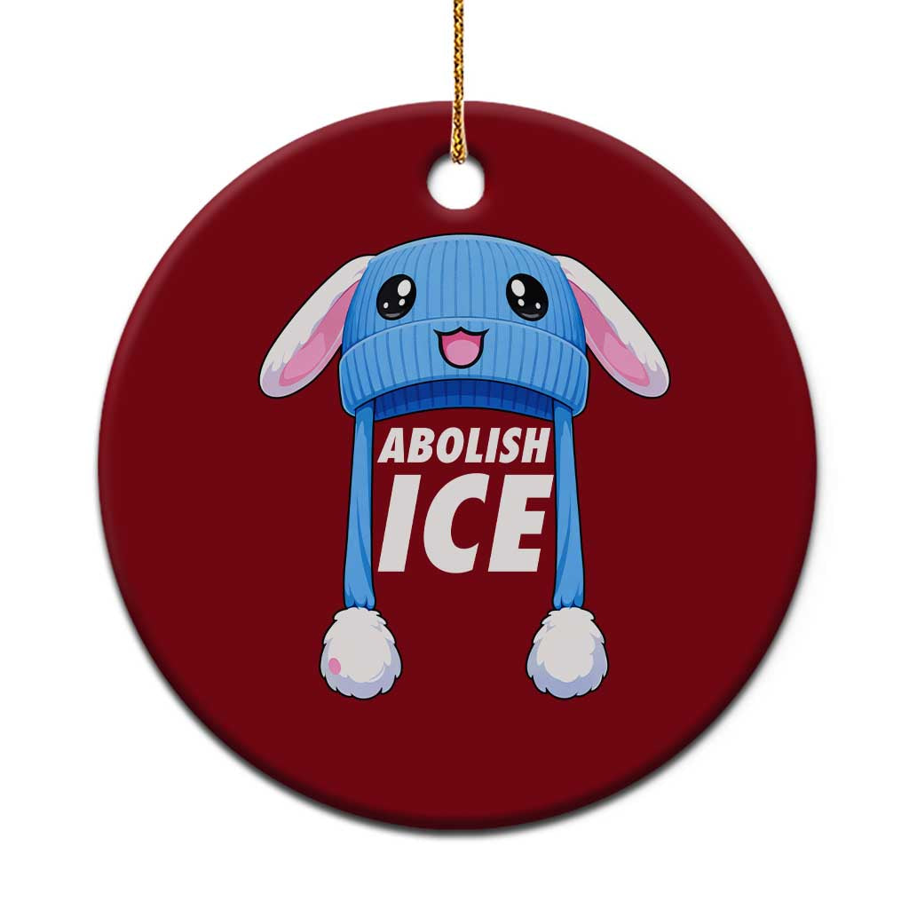 Abolish Ice Ceramic Ornament Blue Bunny Hat Pro Immigrant Resist Minnesota TS11 1pc Red Print Your Wear