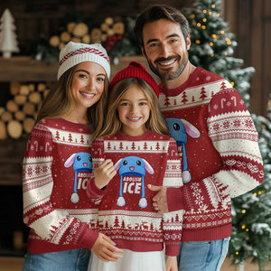 Abolish Ice Ugly Christmas Sweater Blue Bunny Hat Pro Immigrant Resist Minnesota TS11 Red Beige Print Your Wear
