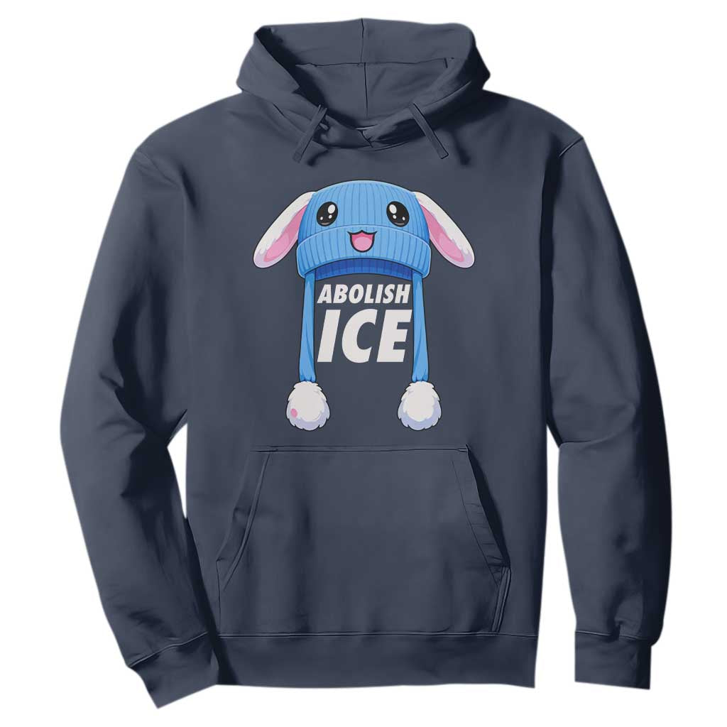 Abolish Ice Hoodie Blue Bunny Hat Pro Immigrant Resist Minnesota TS11 Navy Print Your Wear