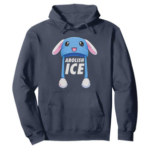 Abolish Ice Hoodie Blue Bunny Hat Pro Immigrant Resist Minnesota TS11 Navy Print Your Wear