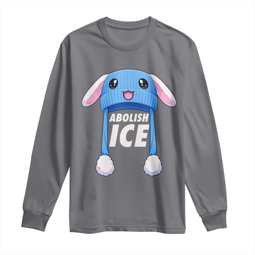 Abolish Ice Long Sleeve Shirt Blue Bunny Hat Pro Immigrant Resist Minnesota TS11 Charcoal Print Your Wear