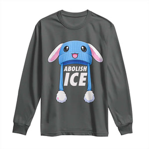 Abolish Ice Long Sleeve Shirt Blue Bunny Hat Pro Immigrant Resist Minnesota TS11 Dark Heather Print Your Wear