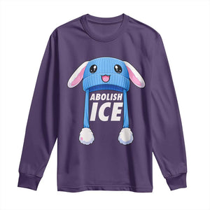 Abolish Ice Long Sleeve Shirt Blue Bunny Hat Pro Immigrant Resist Minnesota TS11 Purple Print Your Wear