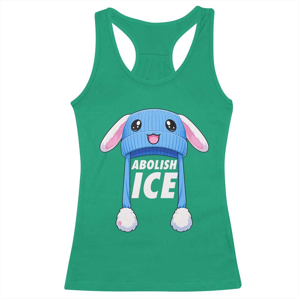 Abolish Ice Racerback Tank Top Blue Bunny Hat Pro Immigrant Resist Minnesota TS11 Irish Green Print Your Wear