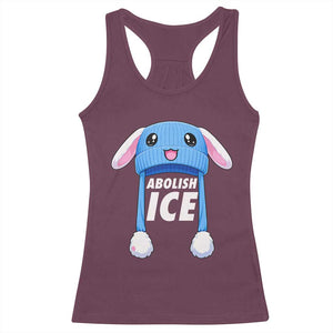 Abolish Ice Racerback Tank Top Blue Bunny Hat Pro Immigrant Resist Minnesota TS11 Maroon Print Your Wear