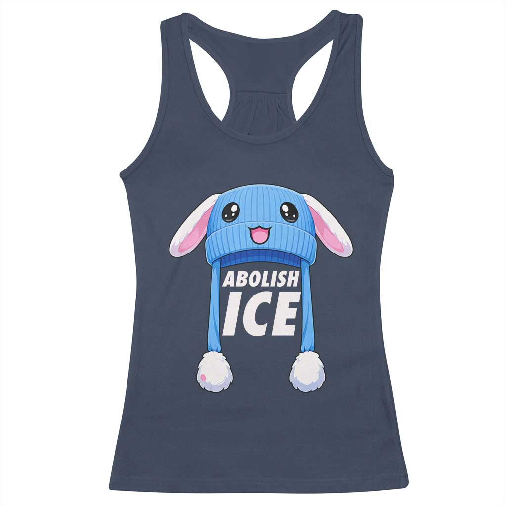 Abolish Ice Racerback Tank Top Blue Bunny Hat Pro Immigrant Resist Minnesota TS11 Navy Print Your Wear